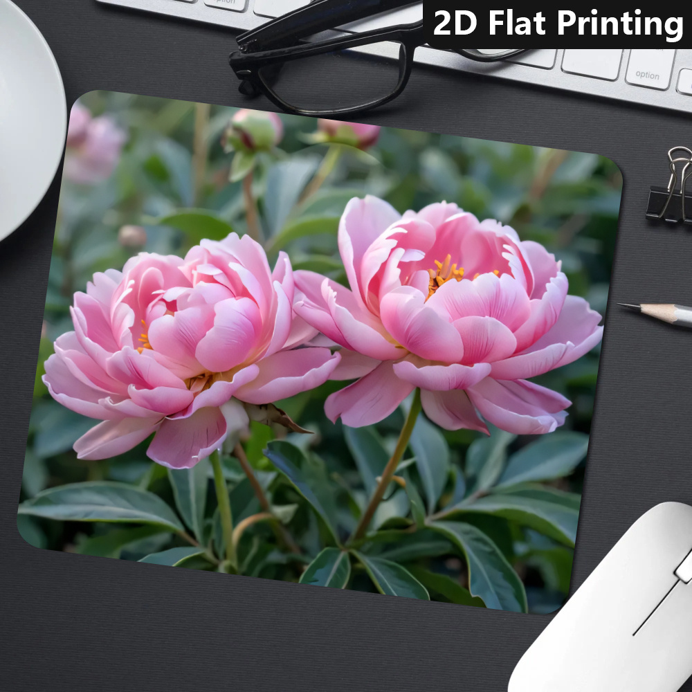 Pc Gaming Essentials Accessories - Flores de peonía rosas, 1 unidad,