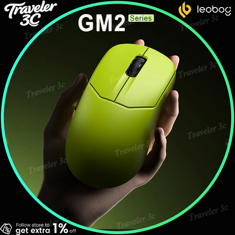 Gaming Hand Accessories - Ratón Inalámbrico Trimodal Leobog GM2, Ergonómico,