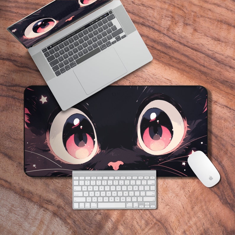 Gaming Accessories Officeworks - Alfombrilla de ratón de gato bonito
