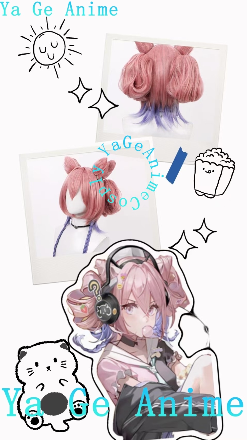 Gaming Accessories Korea - Peluca de Cosplay de Eureka de