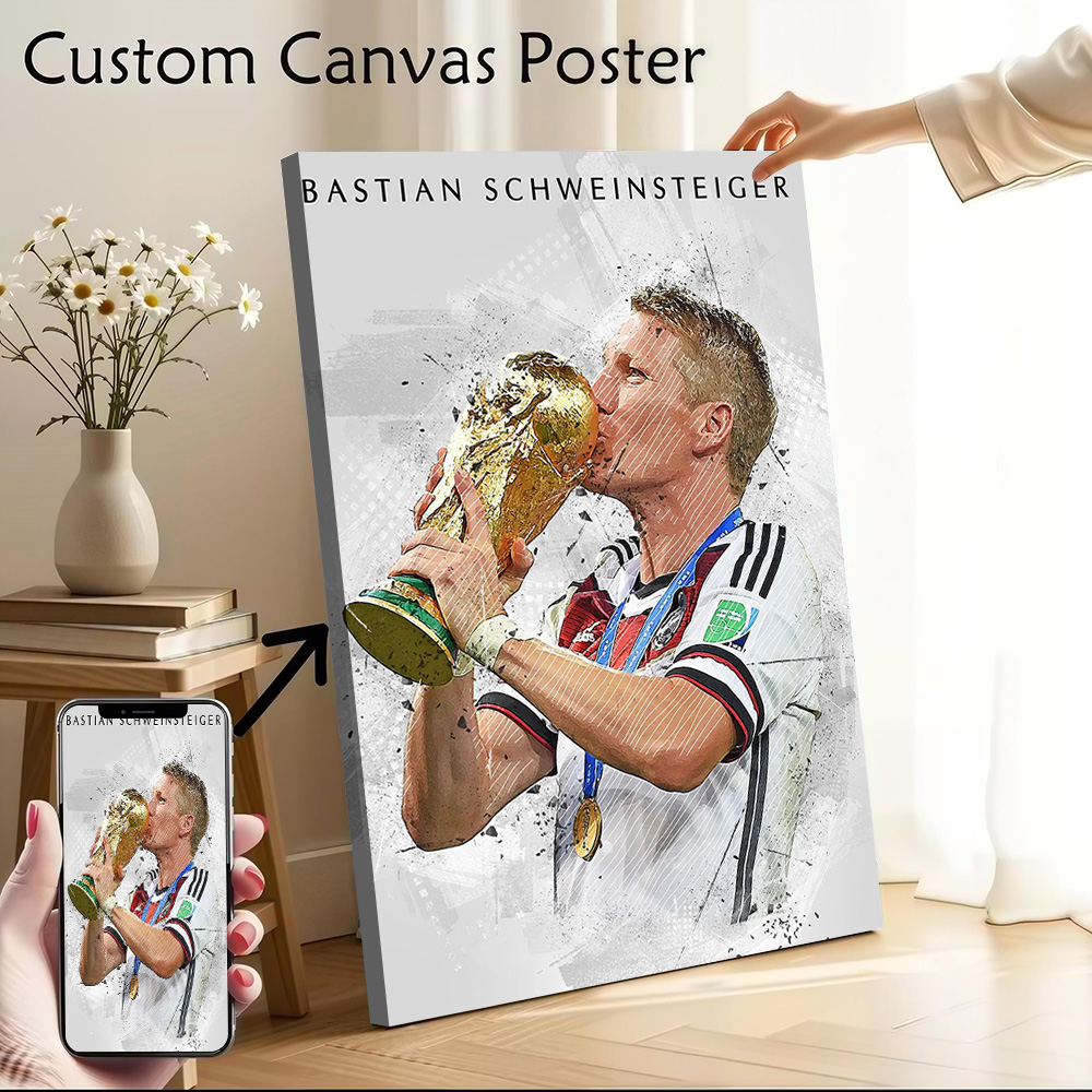 Gaming Accessories Decor - Póster de lienzo de Bastian Schweinsteiger,