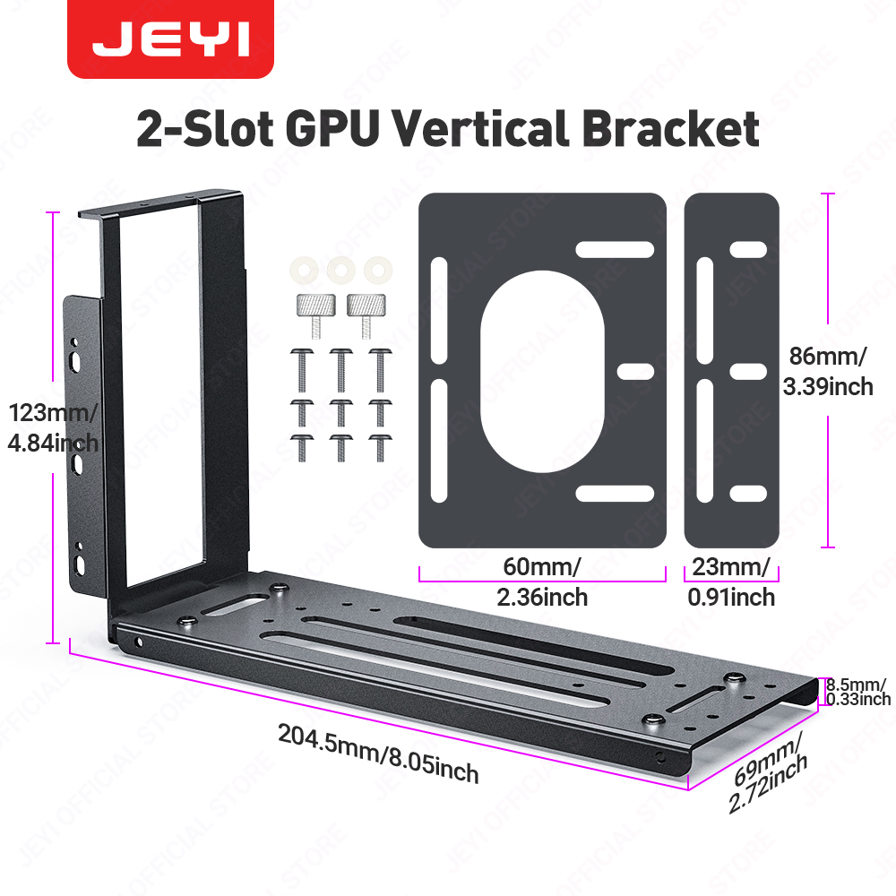 Vertical Gpu Bracket - JEYI Soporte de montaje de tarjeta