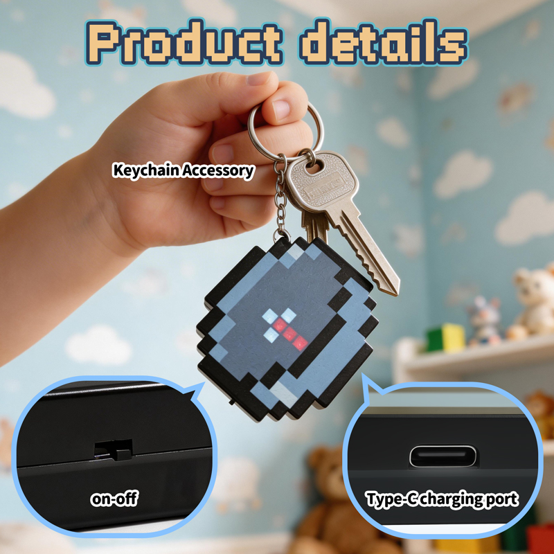 Gaming Accessories For 11 Year Old Boy - NUEVO 2026 Llavero con Brújula Pixel