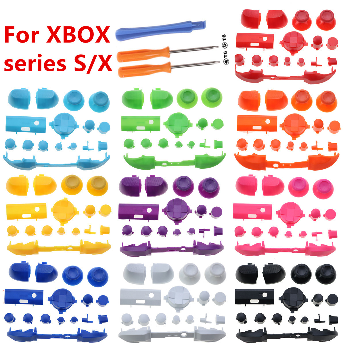 Gaming Controllers Xbox Accessories - Juego completo de botones de repuesto