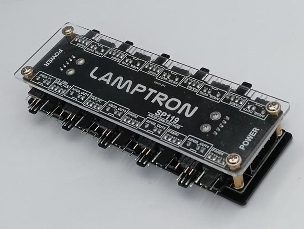 Gaming Hardware And Accessories - LAMPTRON Hub de Ventiladores ARGB PWM