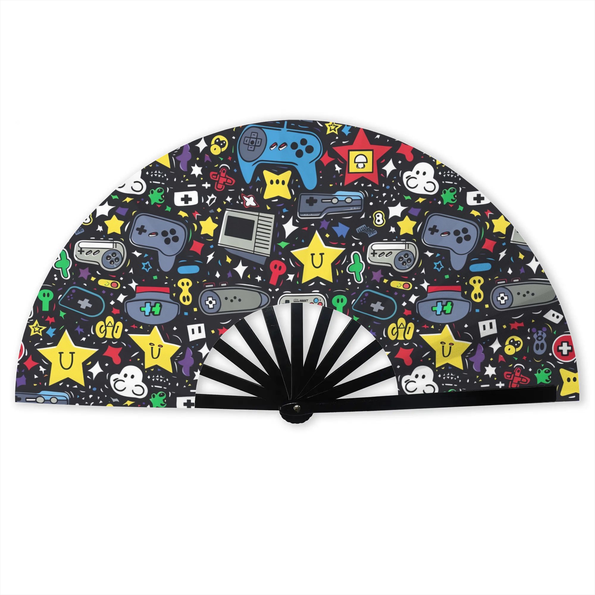 Gaming Hand Accessories - Ventilador Plegable de Tela de Poliéster