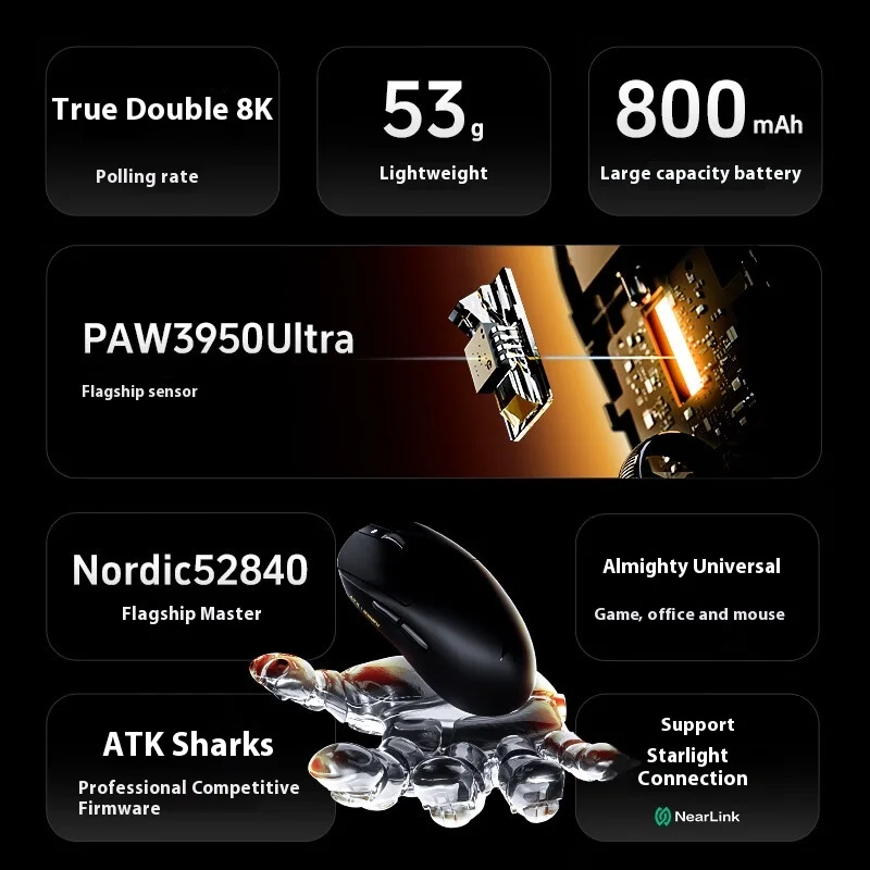 Ratón para juegos ATK A9 Ultra - Gaming Hand Accessories reseña y precio