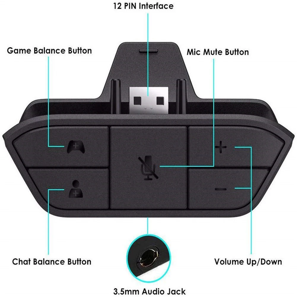 Adaptador de auriculares estér - Gaming Controllers Xbox Accessories reseña y precio